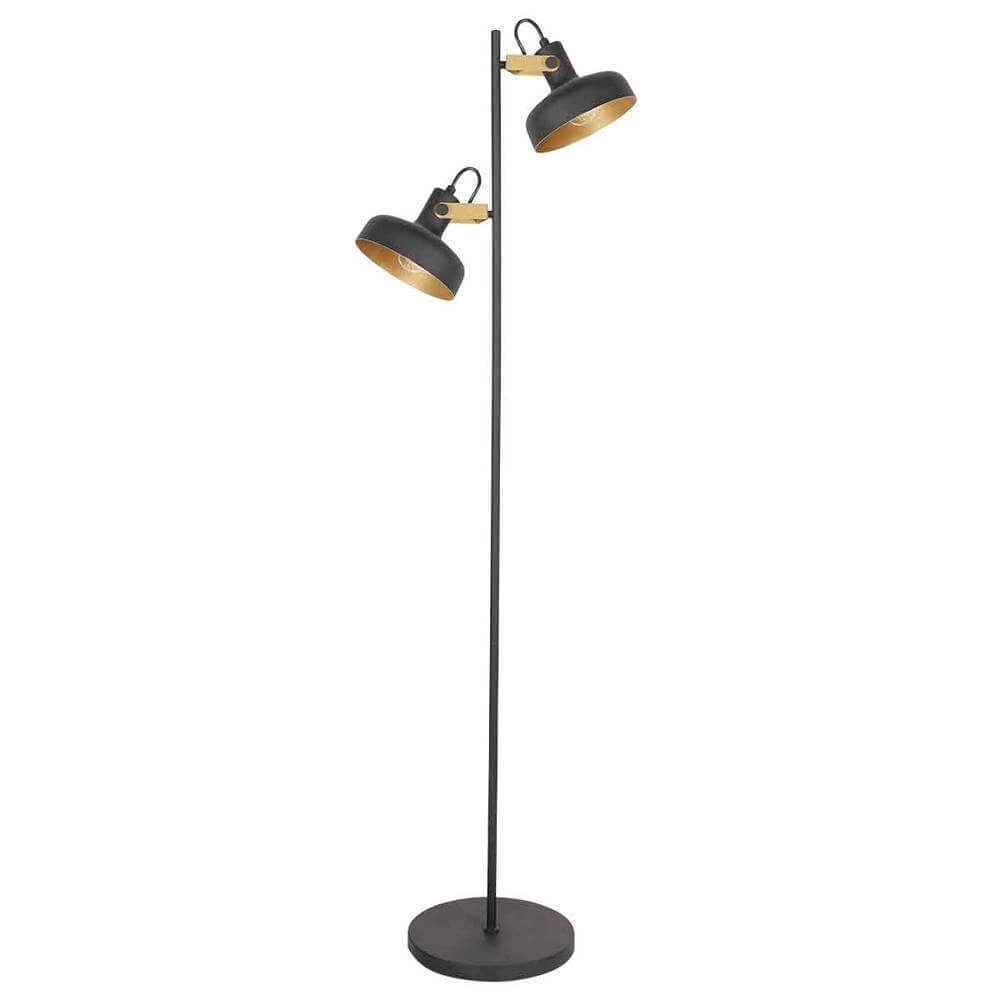 Lampadaire Prato noir avec or Steinhauer 8712746176407