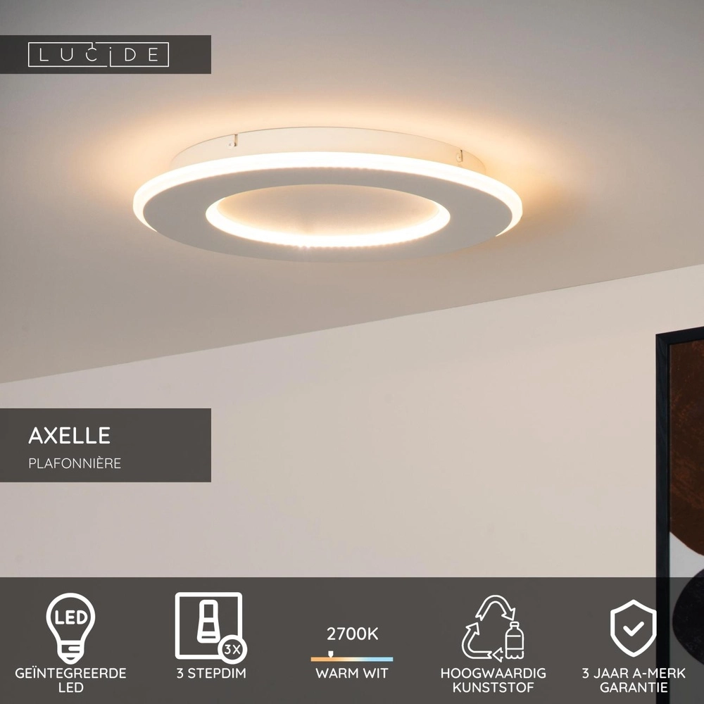 Conception de plafonds Axelle blanc 2700K Lucide 5411212441690