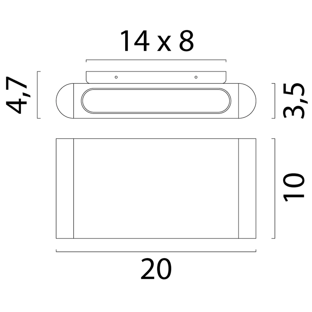 Spot mural moderne Atina 20cm de crème Masterlight 8718121385068