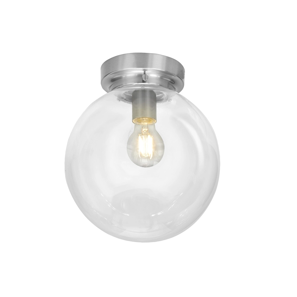 Plafonnier Globe verre transparent Ø 25cm Highlight 8718379027925