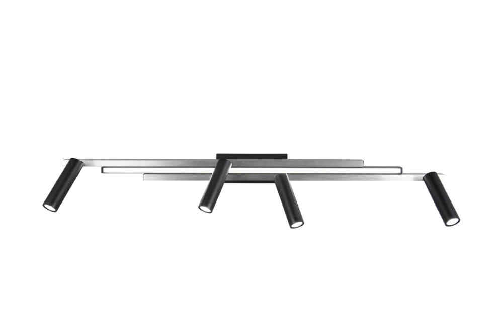 Spot LED 4 lumières Zeno métal avec du noir Trio 4017807614619