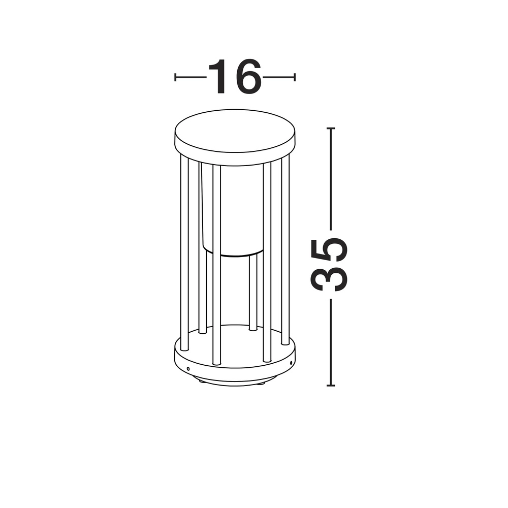 Lampe de jardin design Elysium 35cm Lyora 5212017477118