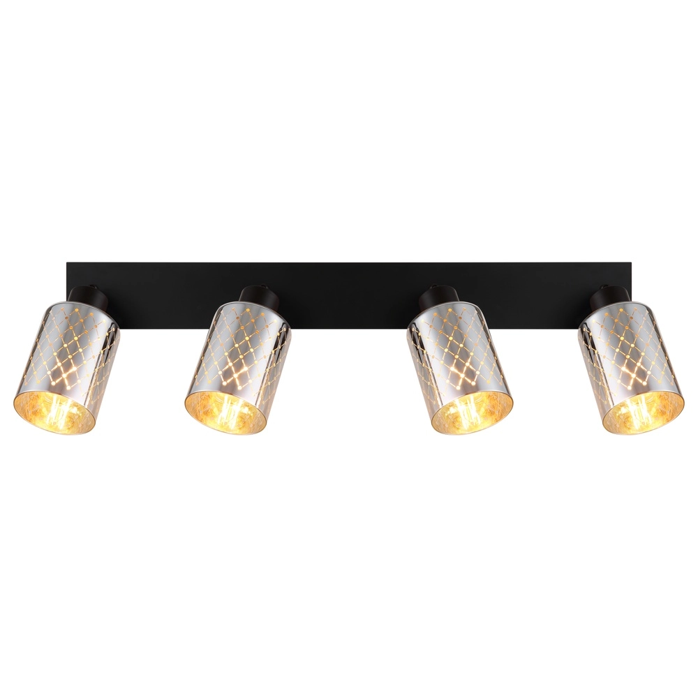 Lampe de plafond à design Alonso Noir à 4 lumières Globo 9007371572250