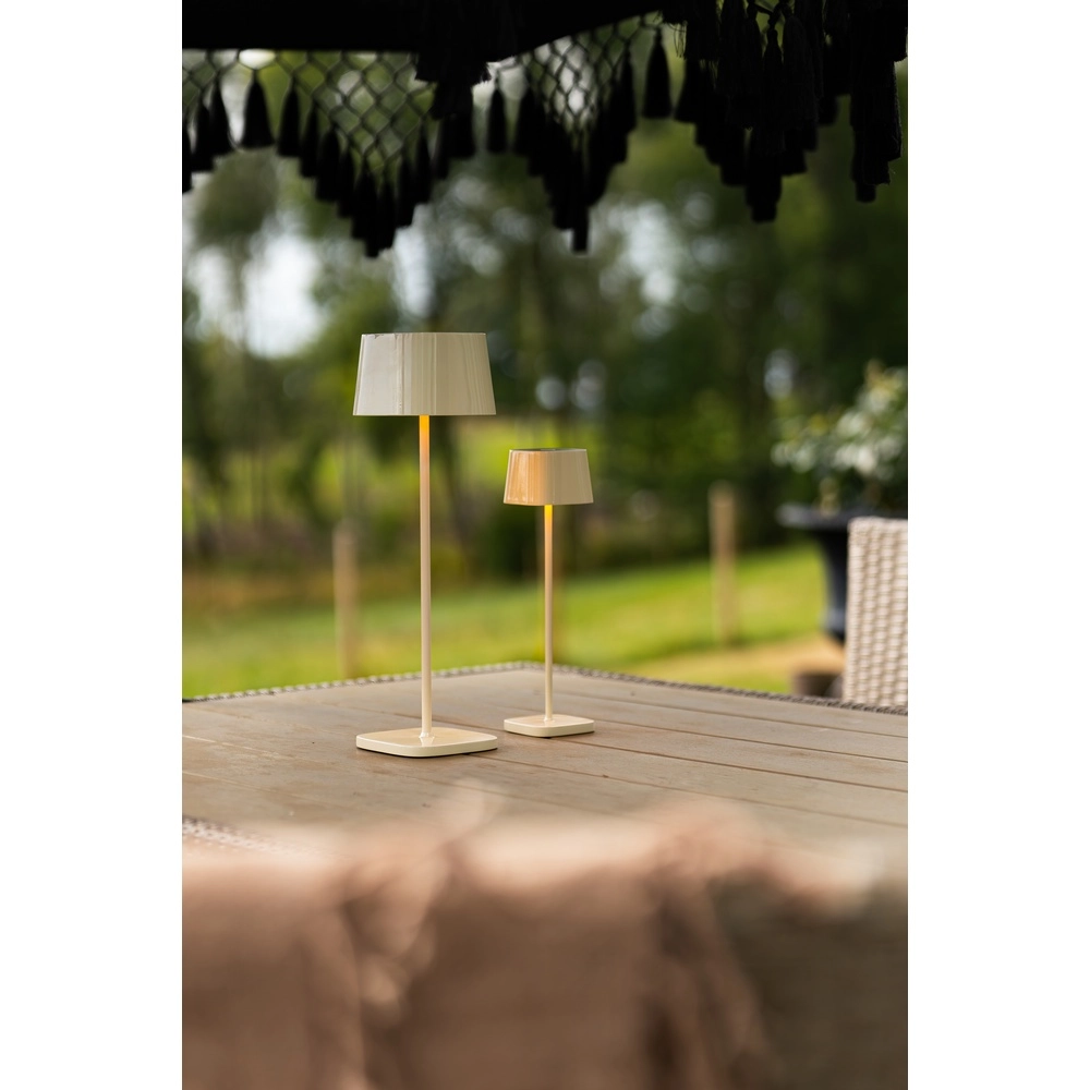 Lampe de table Capri Rechargeable brun sable brillant KonstSmide 7318300030379