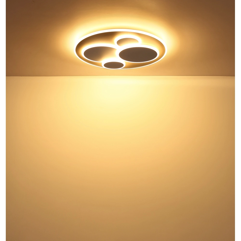 Plafonnier moderne Monty rond sable brun Globo 9007371589005