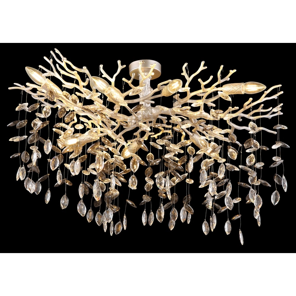 Lampe de plafond Queena Gris argenté Globo 9007371533657