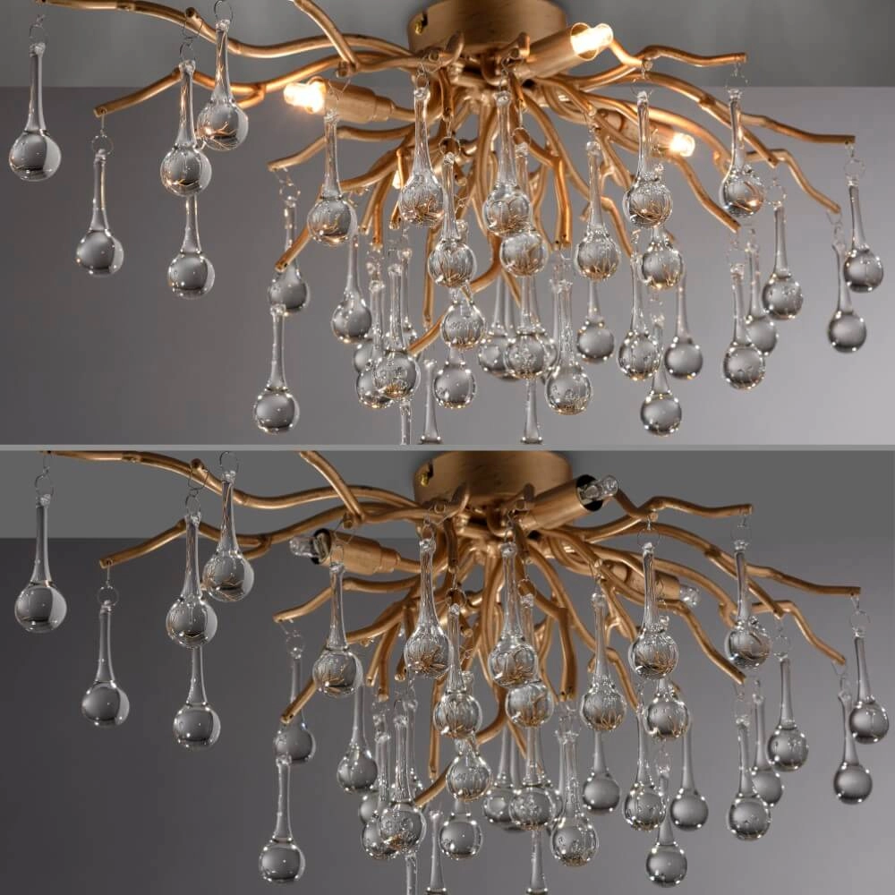 Lustre Icicle laiton 60cm Paul Neuhaus 4012248352069