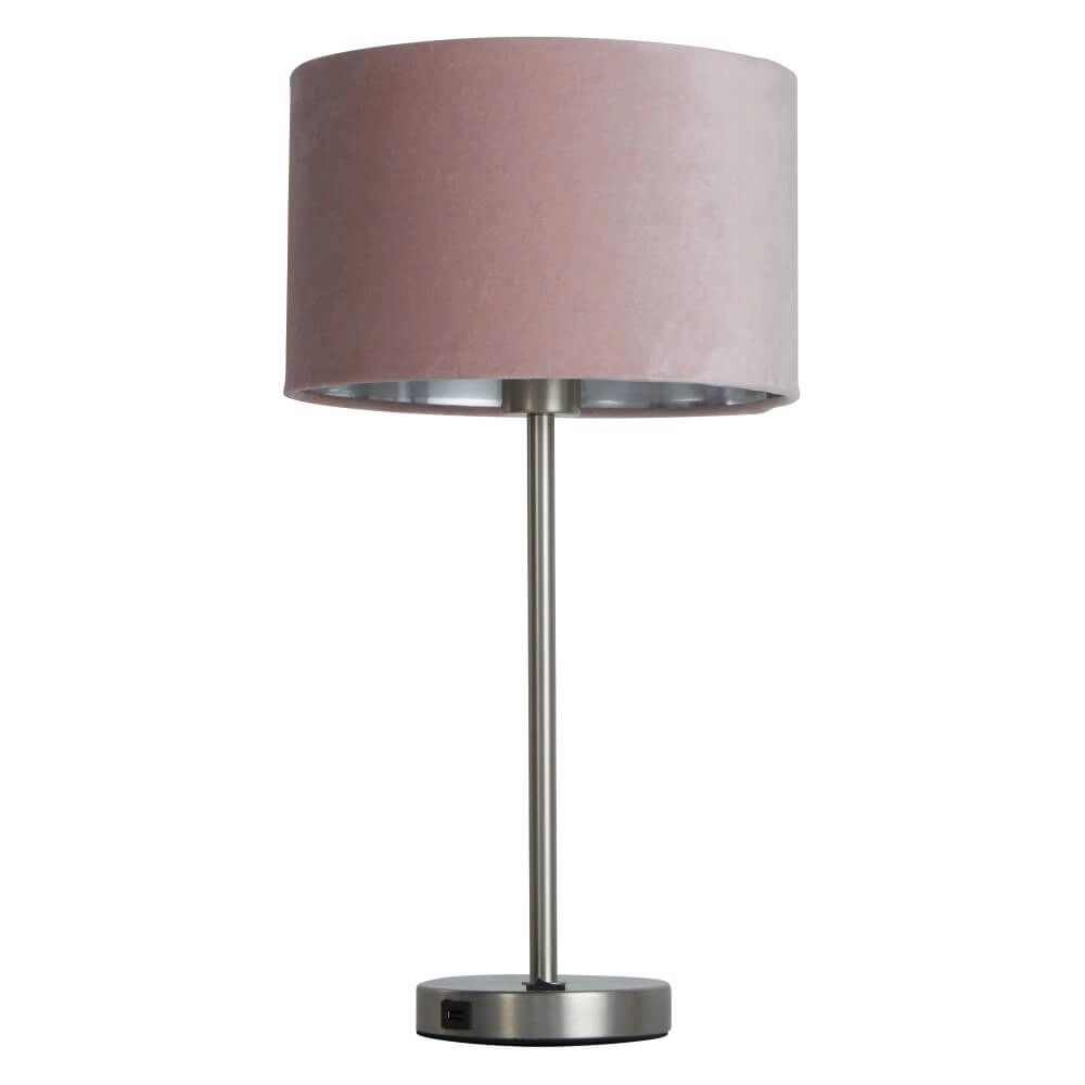 Jolie lampe de table Finn or avec du rose Searchlight 5053423257228