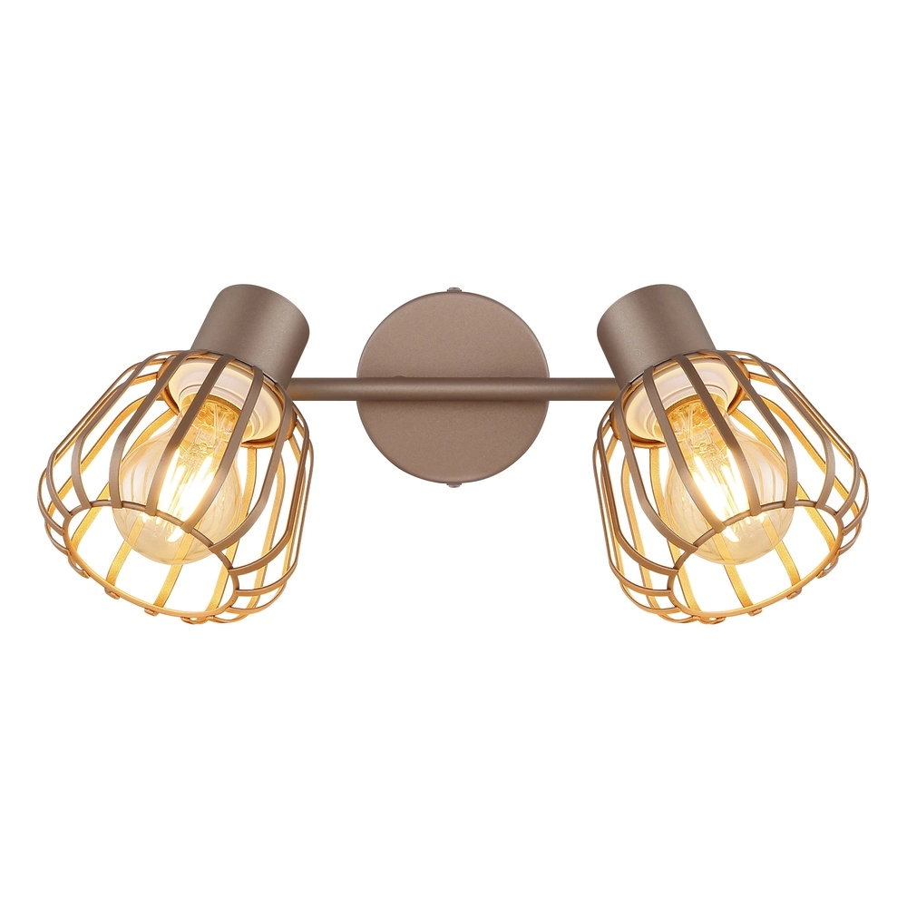 Lampe de plafond Olin 2-café marron clair Globo 9007371586578