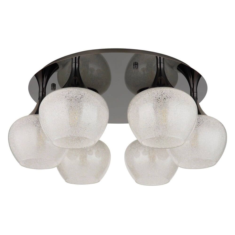 Plafonnier anthracite Maxy avec verre blanc 6 lumières Ø 65cm Globo 9007371450183