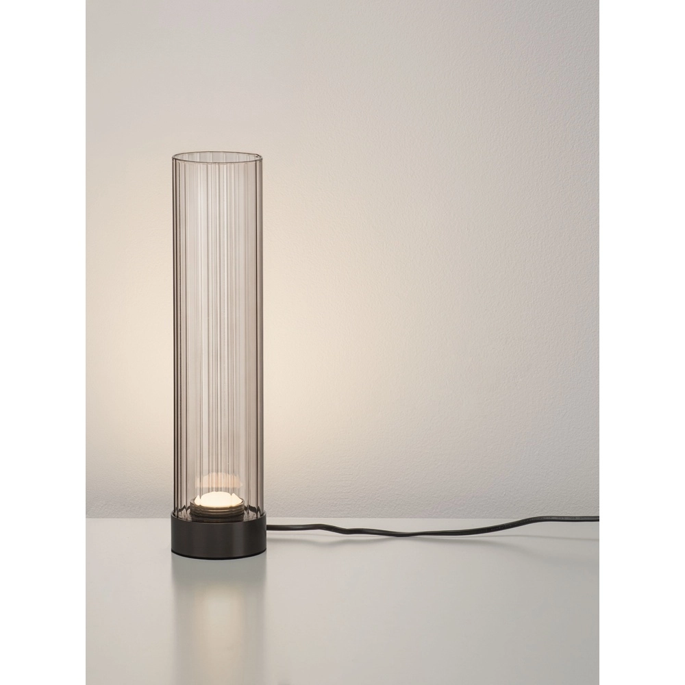 Lampe de table de conception Brielle anthracite avec verre moka Lyora 5212017495457