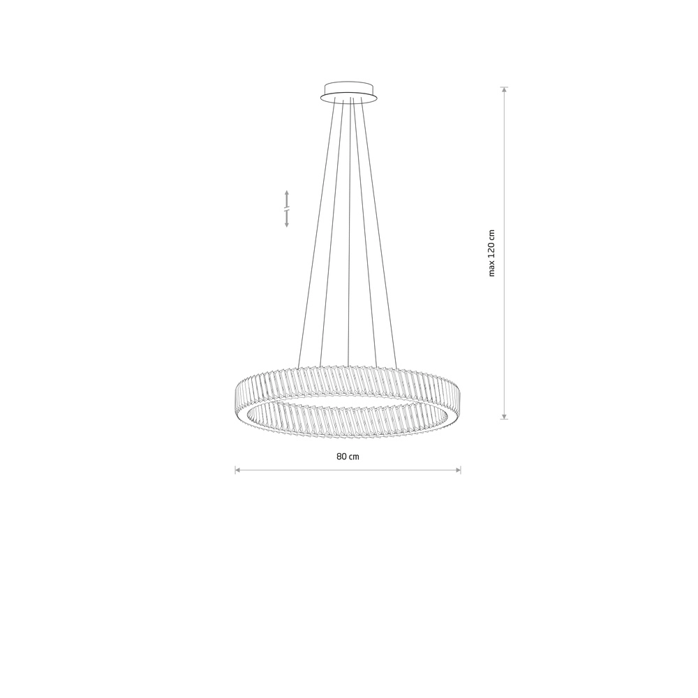 Chandelier Luxora Led Ø cristal de 80 cm Lyora 5903139117067