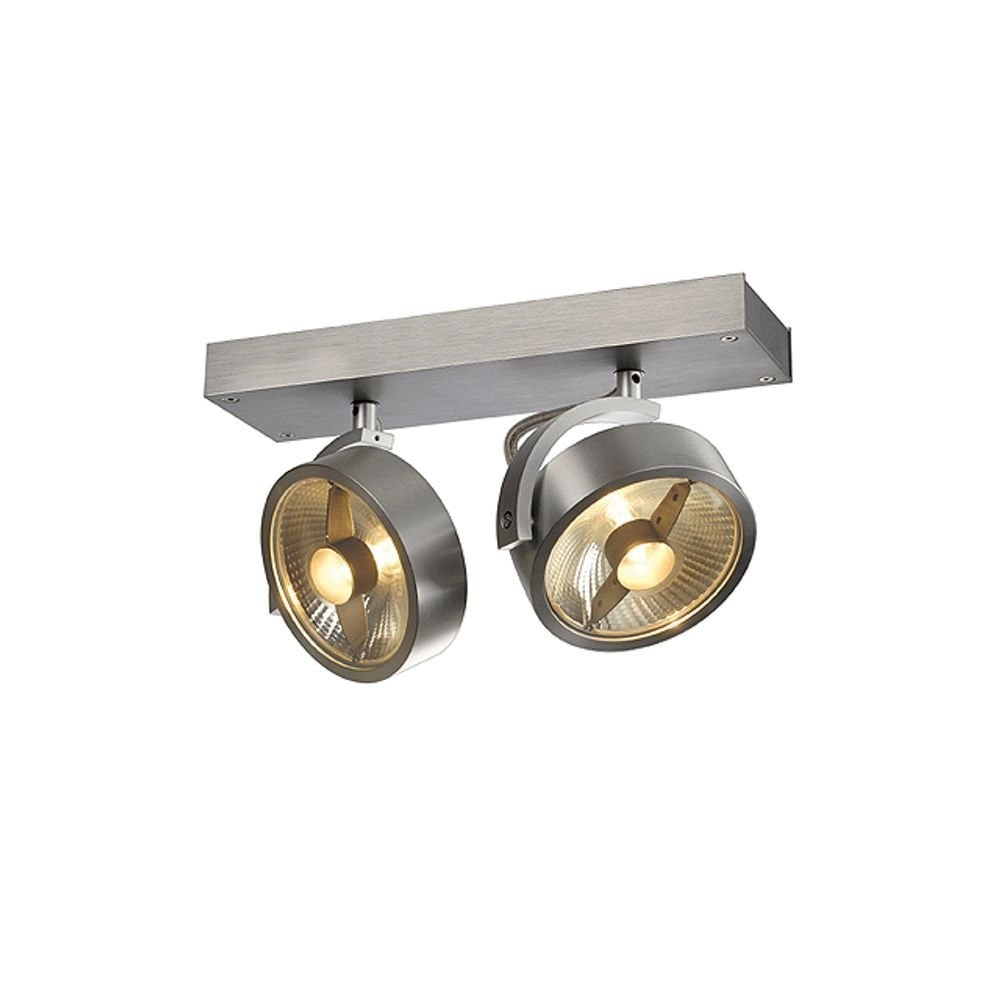 spot Kalu 2 QPAR111 Gris métallisé à 2 lumières spot Kalu 2 QPAR111 Gris métallisé à 2 lumières