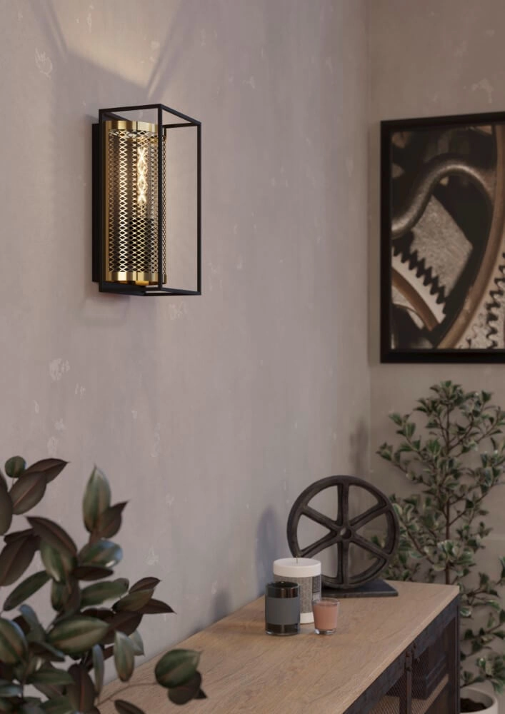 Applique rurale Nohales noir avec de l'or Eglo 9002759437893