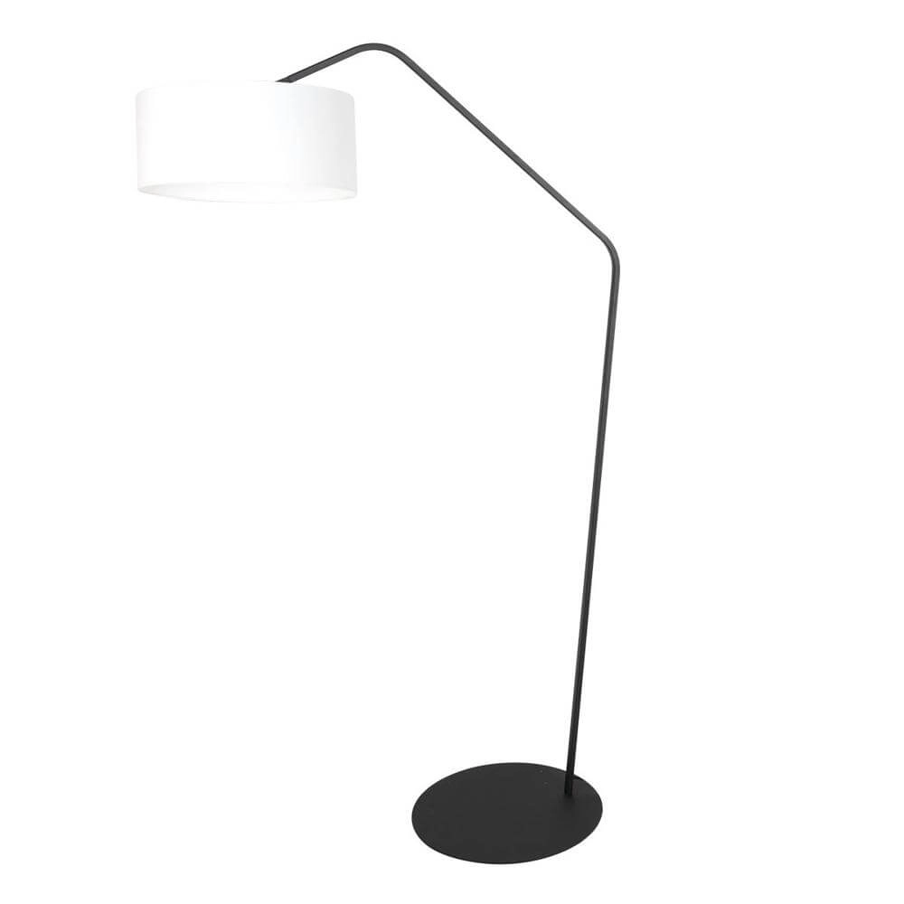 Lampadaire Zig-Zag noir avec abat-jour blanc Ø 50cm Steinhauer 8712746179255