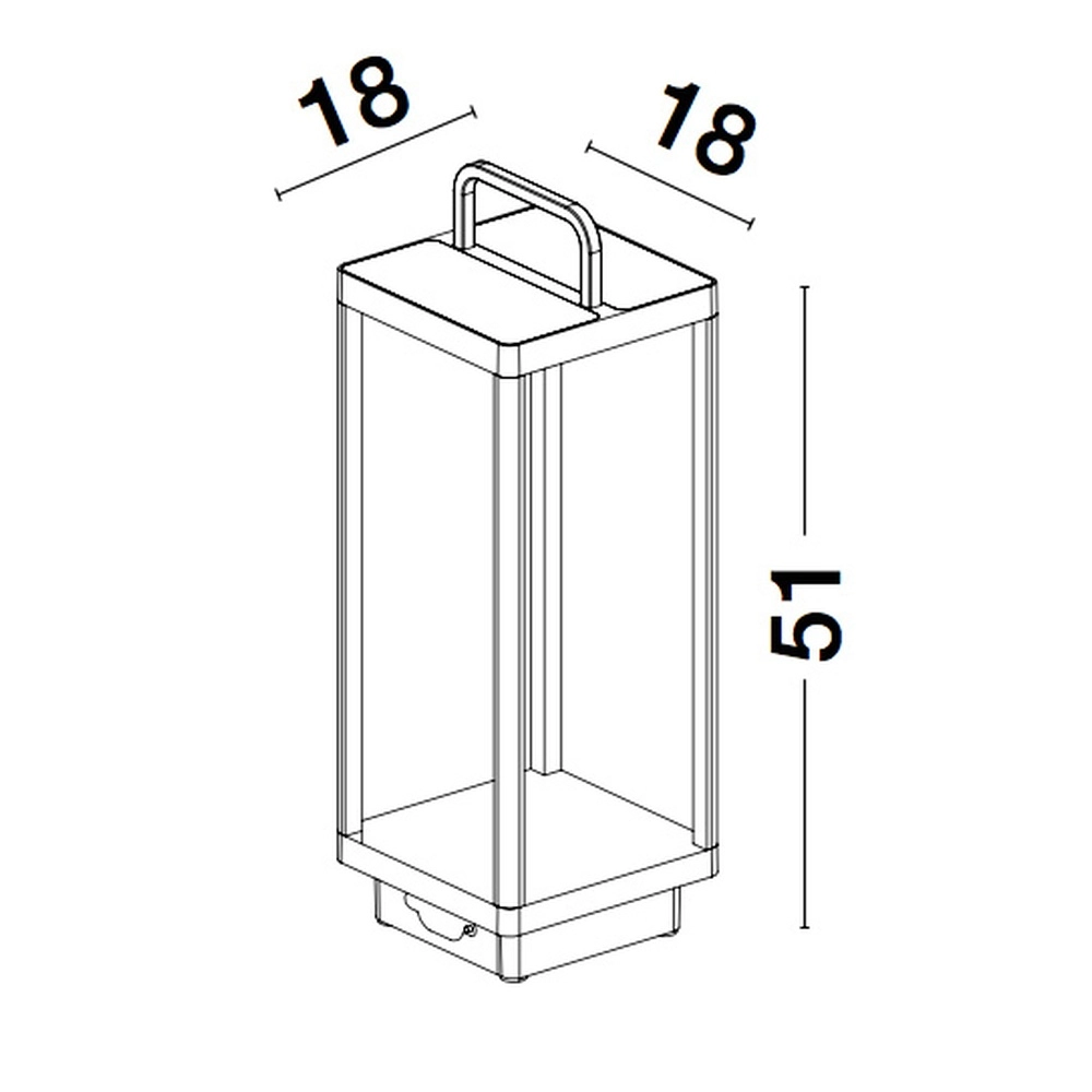 Lampe de table solaire Bali 51cm anthracite Lyora 5212017428660