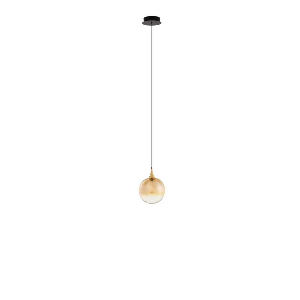 Suspension Orenda Verre ambré simple Lyora 5212017477613