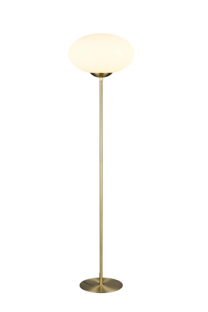 Lampadaire Fomento Ø 40cm - laiton avec verre blanc Trio 4017807616156