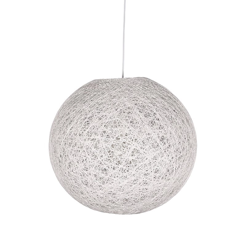 Lampe suspendue en lin blanc Twist Ø 45cm Label51 8718885273137
