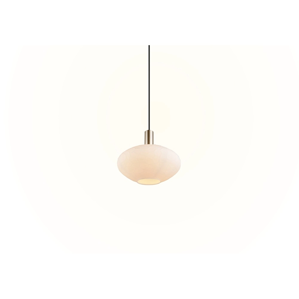 Lampe suspendue Emelie Or avec verre blanc Trio 4017807724264