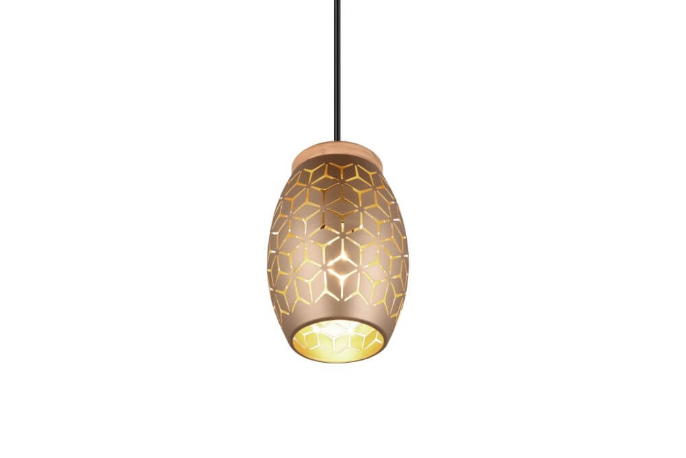 Lampe à suspension marron Bidar conception Trio 4017807579024