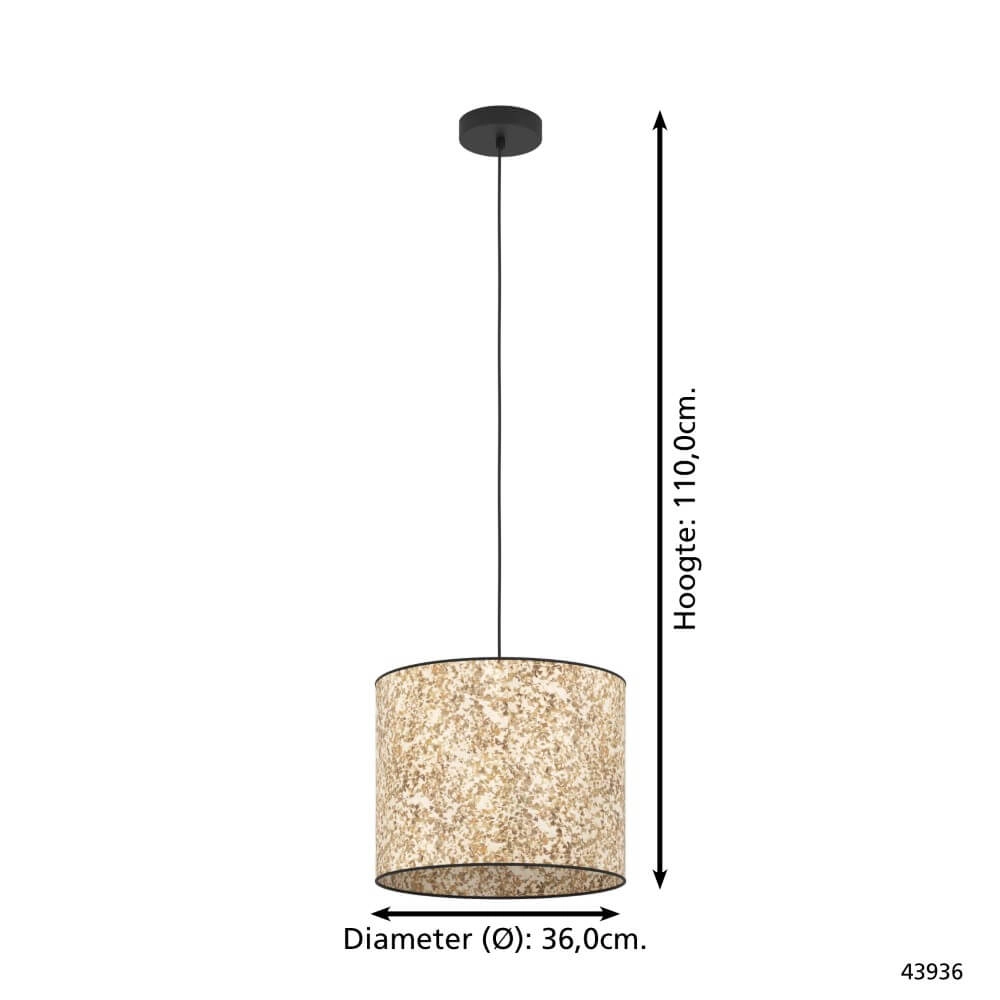 Lampe suspendue naturelle Butterburn Ø 38 cm Eglo 9002759439361