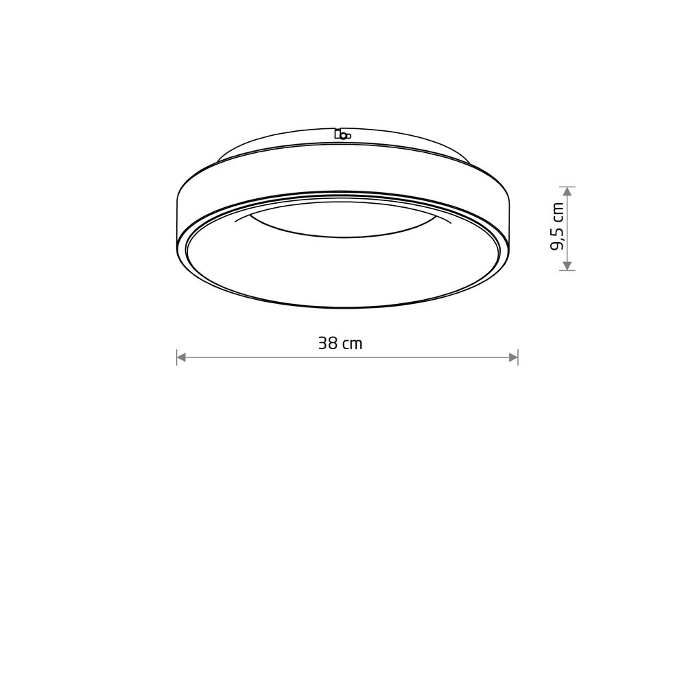 Lampe de plafond Nikki Led brun sable Ø 38cm - 3000K Lyora 5903139123631