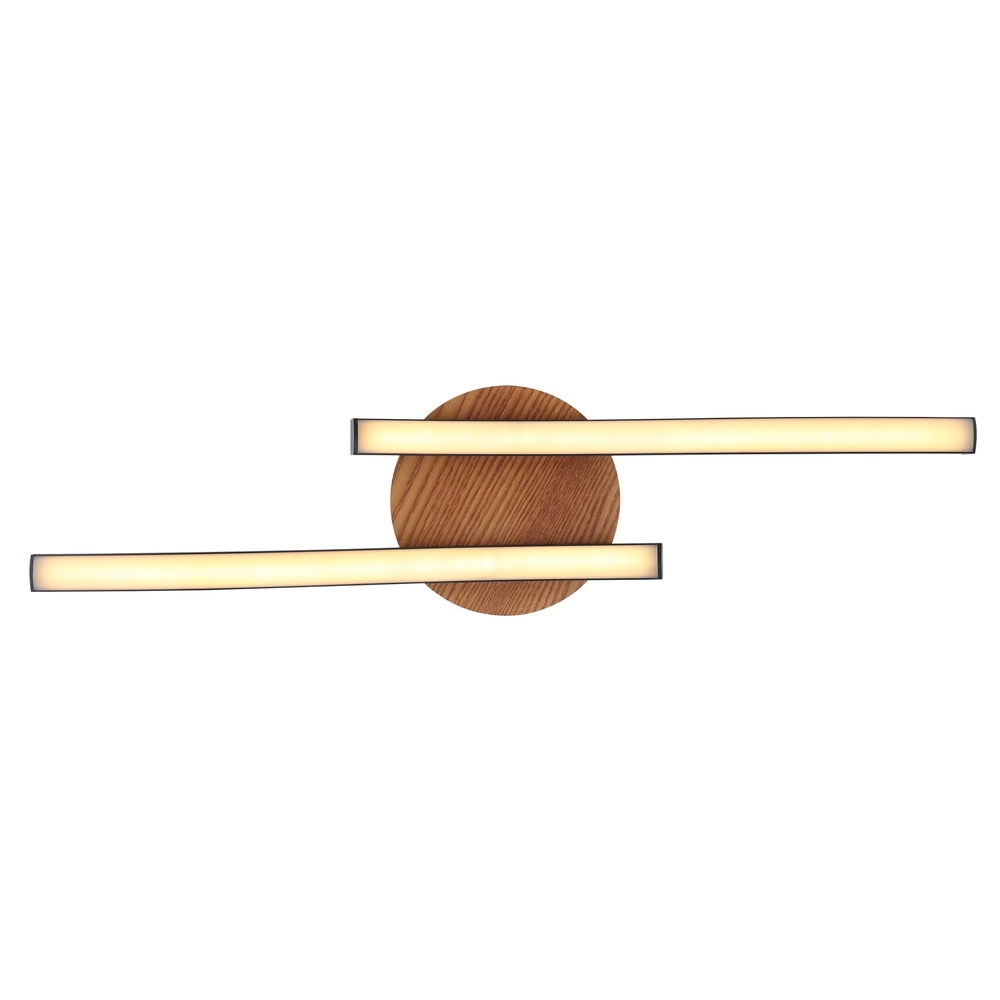 Lampe de plafond noire Evita avec du bois Globo 9007371416172