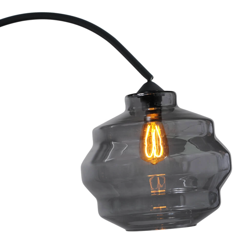 Lampe à arc Porto Verre à fumée boule - Ø 30cm Masterlight 8718121259260