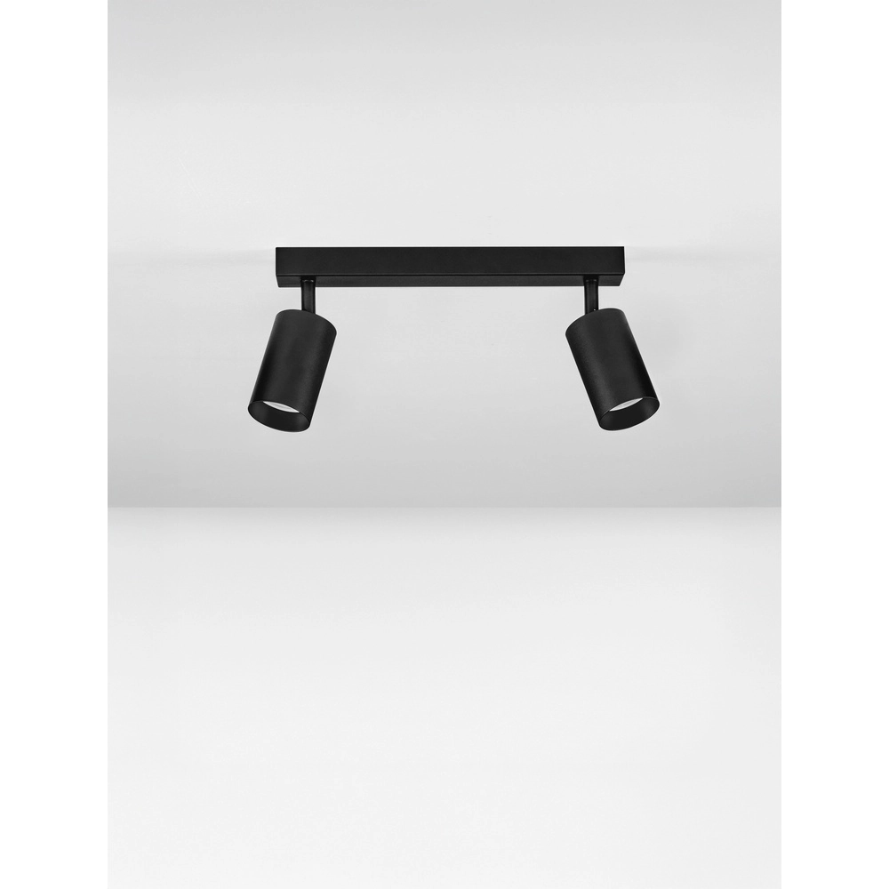Spot de plafond Reig 2 lumières noir Lyora 5212017477934
