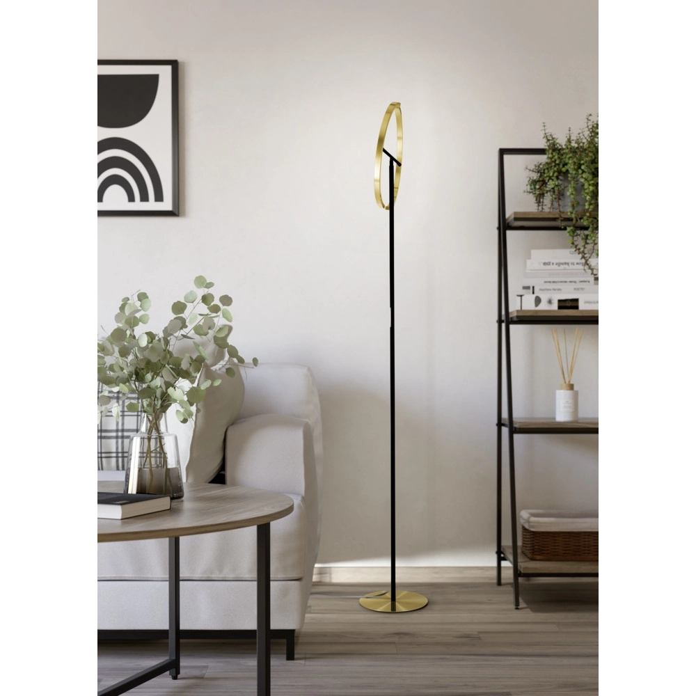 Lampadaire design Castelpoto noir avec or Eglo 9008606357307