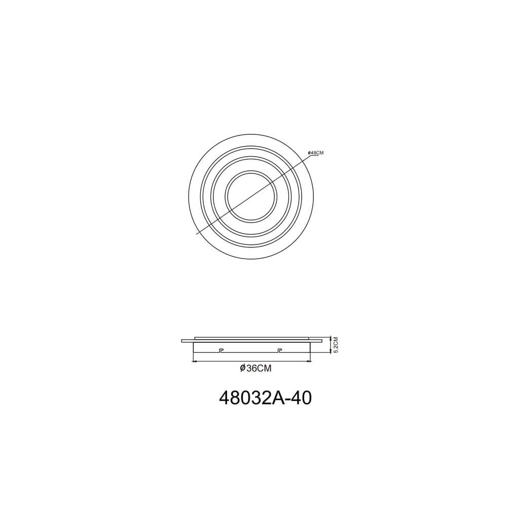 Plafonnier Jayden Ø 48cm noir Globo 9007371475285