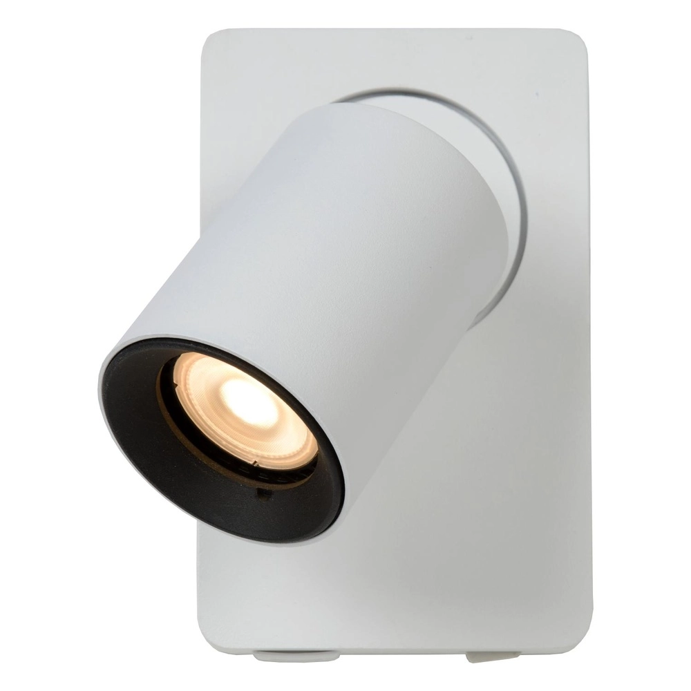 Lampe de chevet Nigel avec point de charge USB blanc Lucide 5411212092748