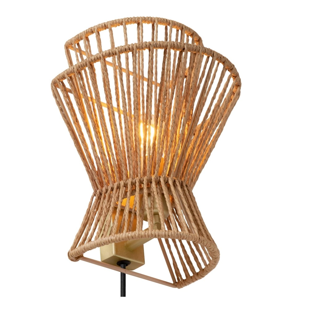 Lampe murale Tasman Rotin Lucide 5411212105981