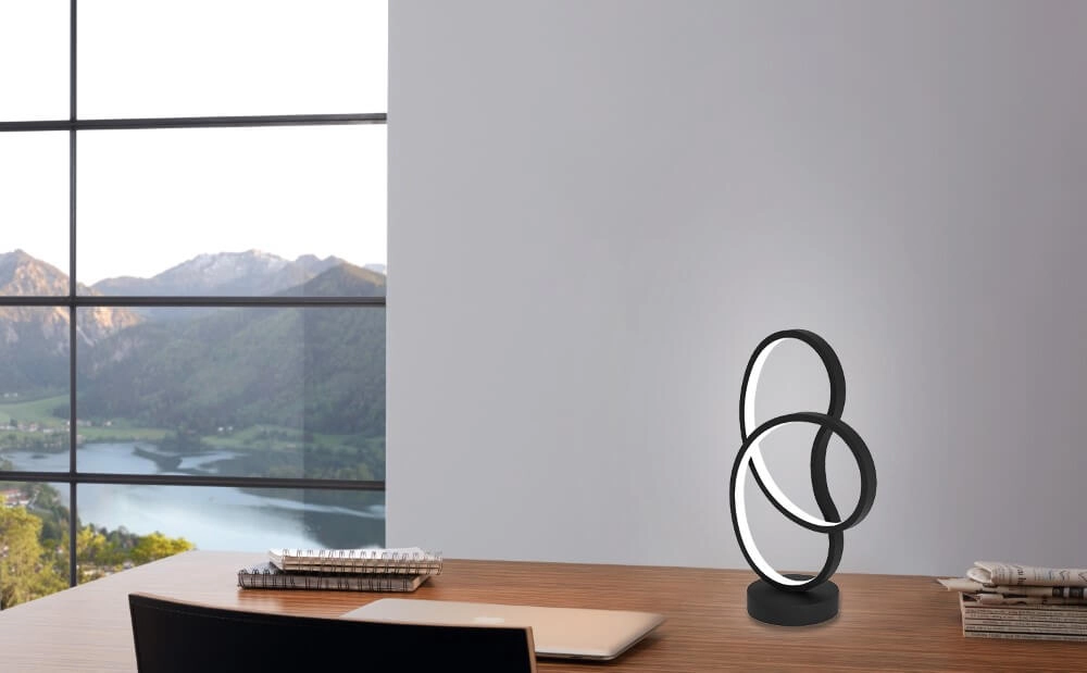Lampe de table LED noire Gianella Eglo 9008606275038
