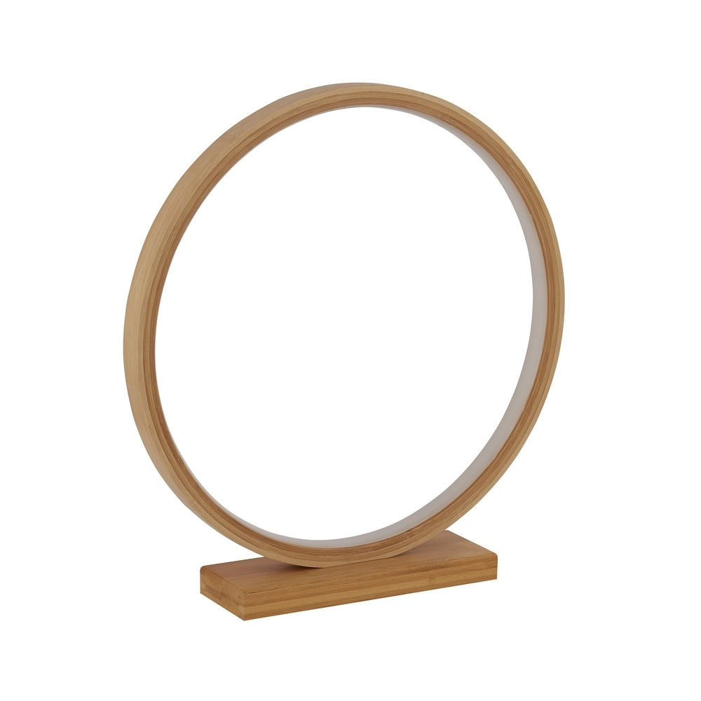 Lampe de table ronde Malibu bois