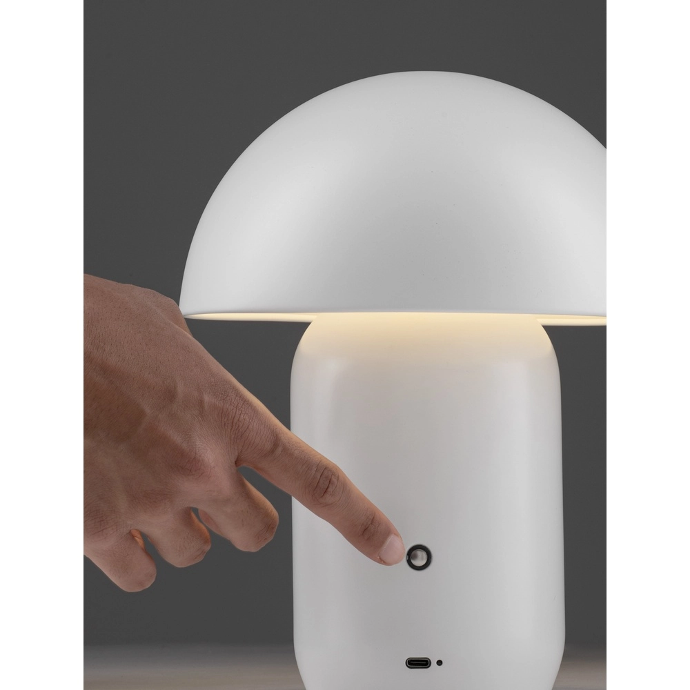 Lampe de table design Pois Blanc rechargeable Lyora 5212017472076