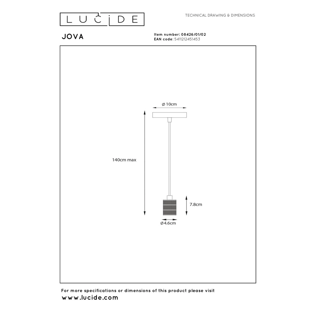 Lampe pendante Jova Or Lucide 5411212451453