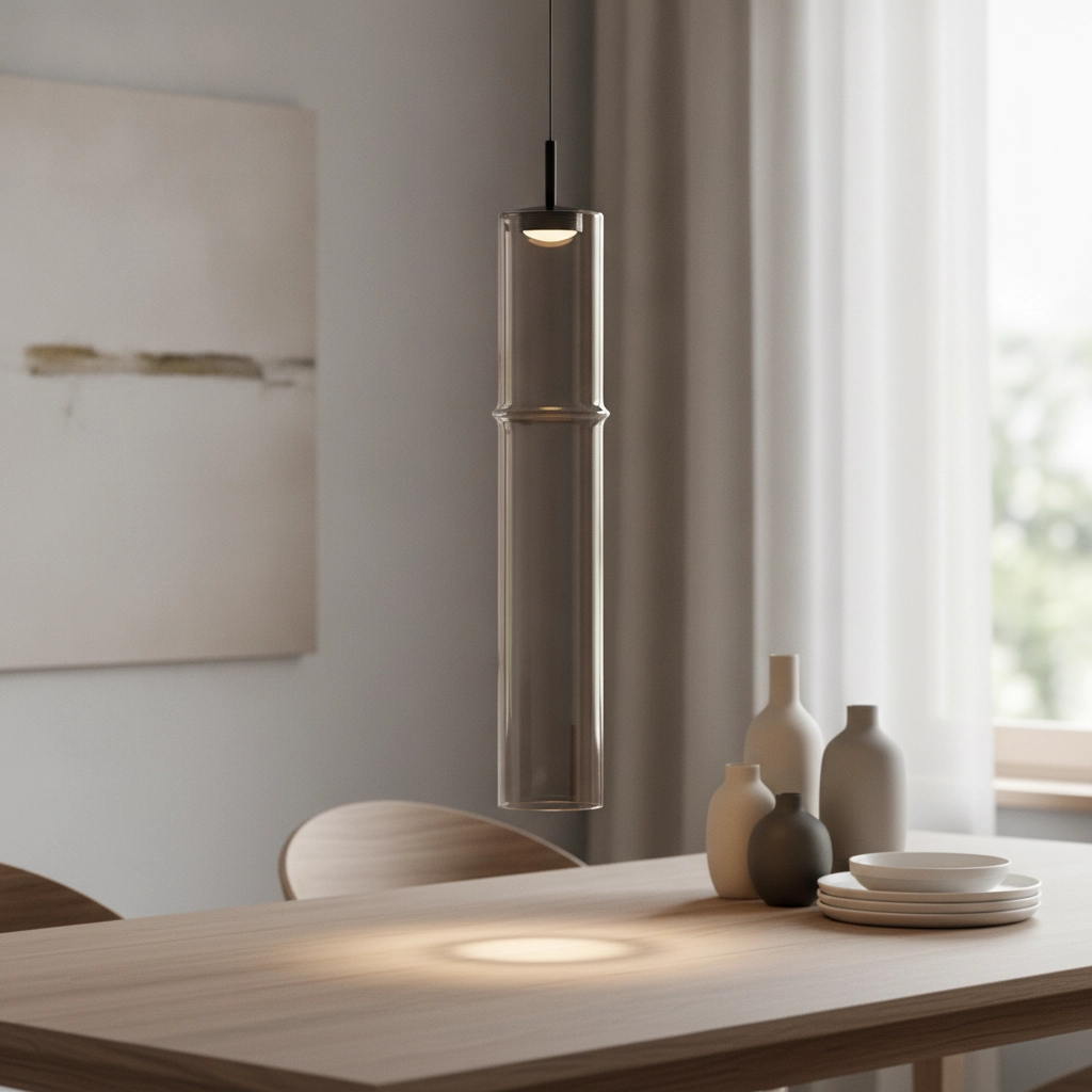 Suspension unique Sano Verre fumé à 1 lumière