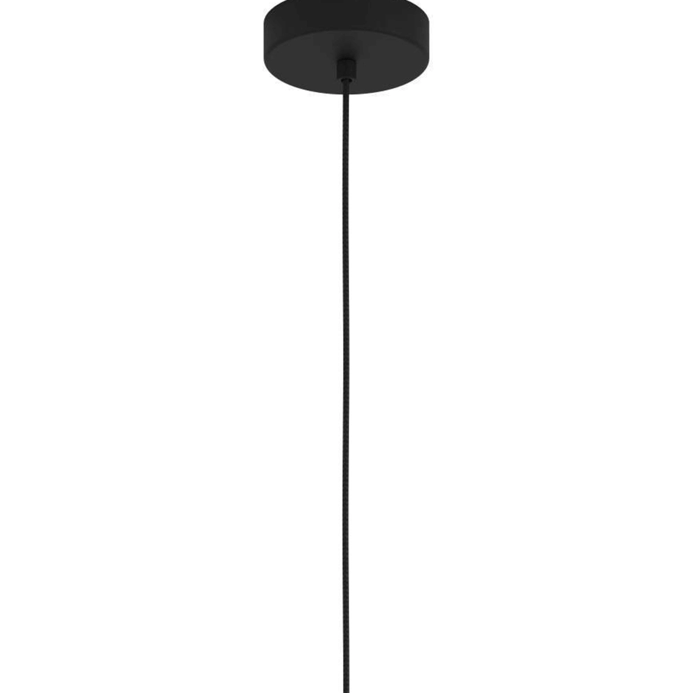 Lampe suspendue Pinto Textil 1 noir avec verre Eglo 9008606235681