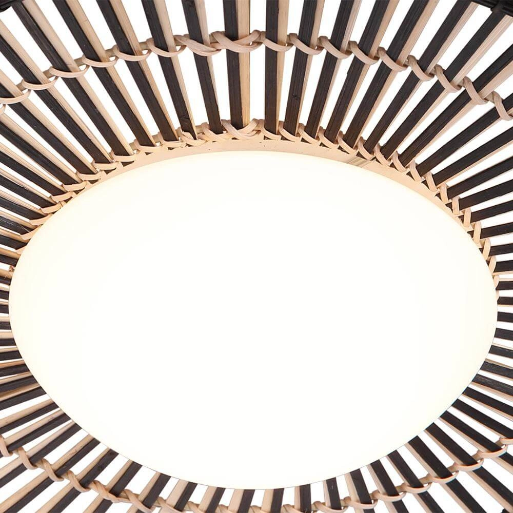 Plafonnier Aura noir avec bambou Steinhauer 8712746174144