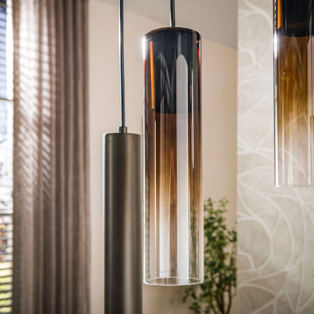 Lampe suspendue élégante Lungo Sienna Brown 7-Lights Lyora 8716803514904