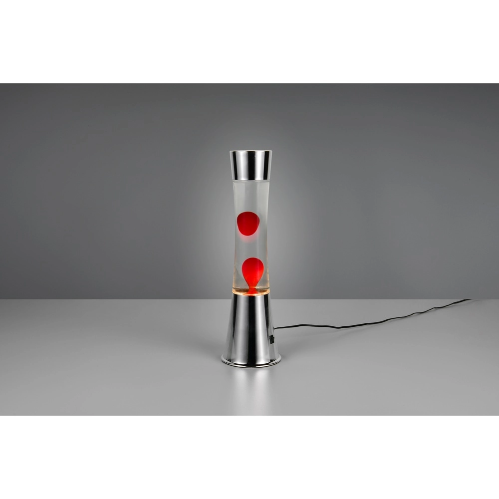 Lampe à lave Etna argent avec rouge Trio 4017807668445