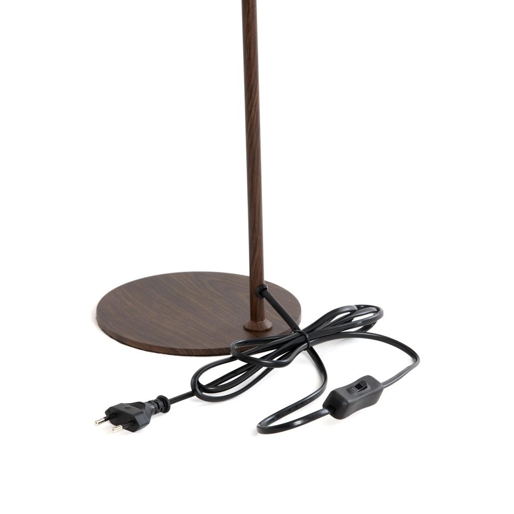 Lampe de bureau Salomo avec un aspect bois de noyer Light & Living 8717807757137