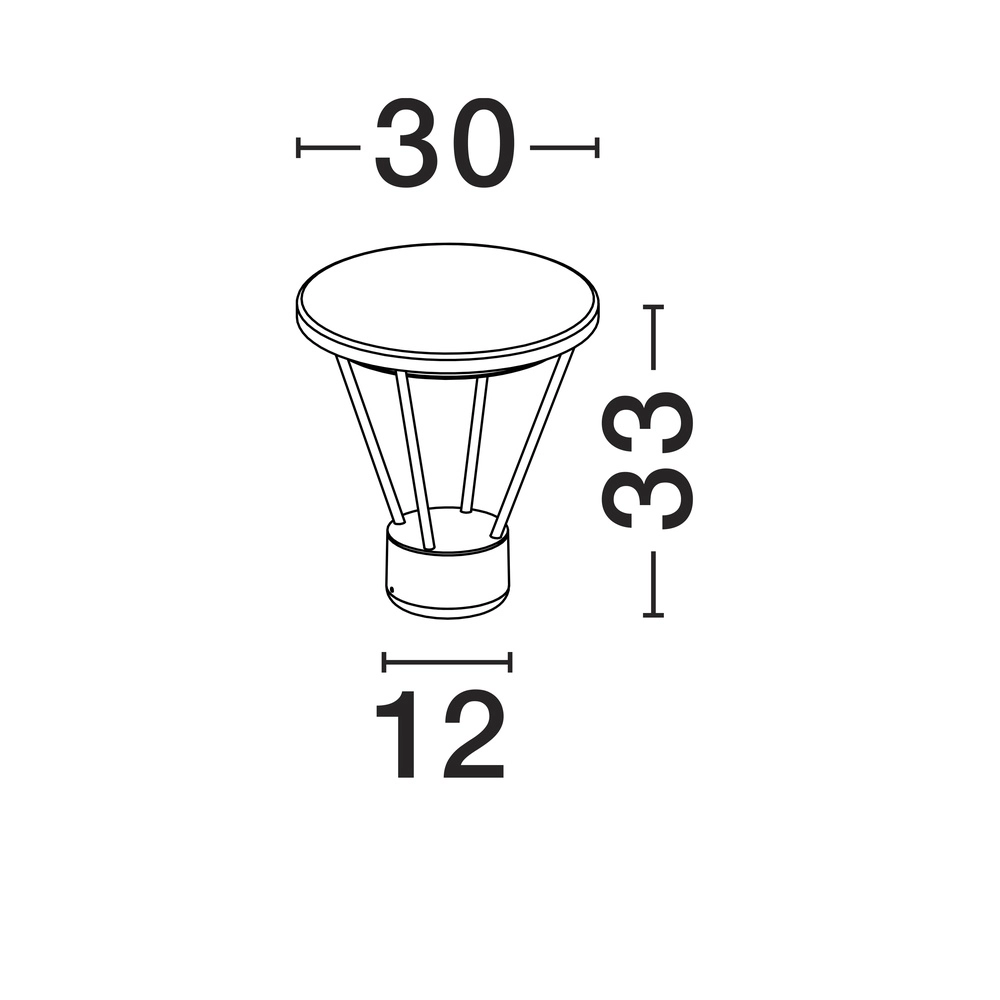 Lampe de jardin design Virtus anthracite Lyora 5212017449337