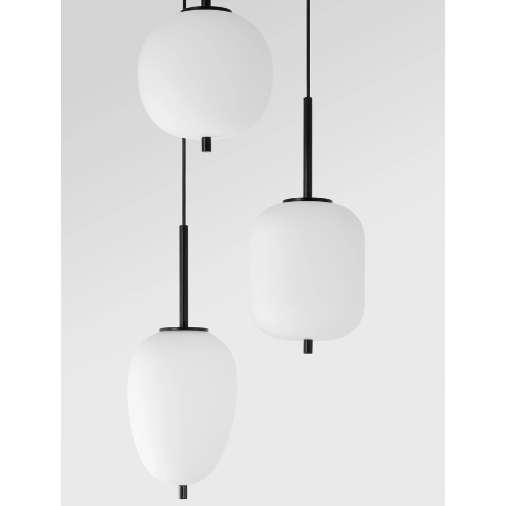 Lampe suspendue Lato 3 noirs clairs avec blanc Lyora 5212017434647