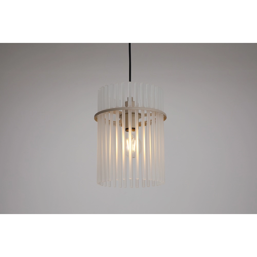 Lampe suspendue Swizzle 1-brun sable clair Ø 20cm Searchlight 5,05342E+12