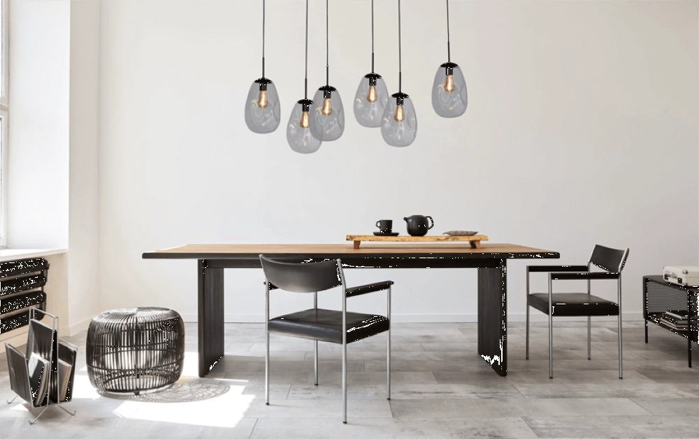 Lampe suspendue Lava 6x verre transparent Ø 22,5 cm Masterlight 8718121286174