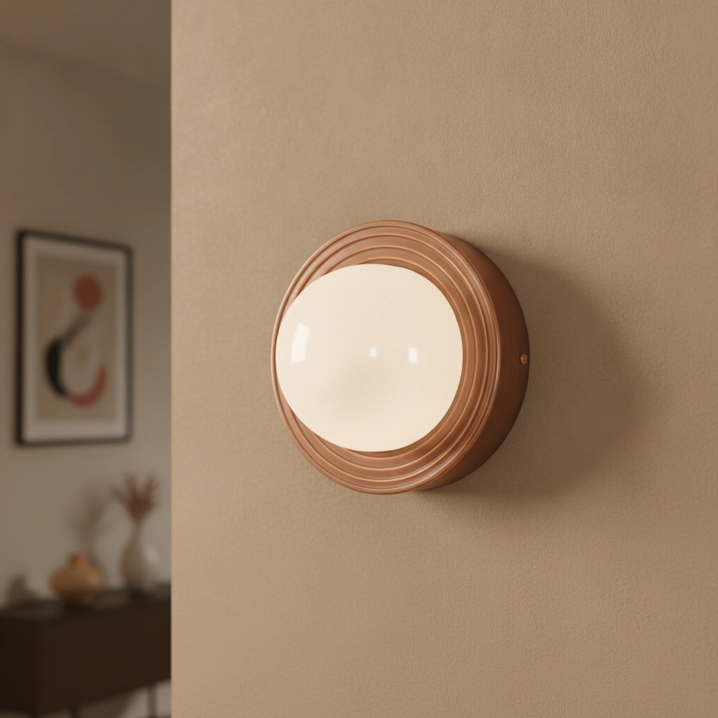 Applique murale Orbique caramel Ø 22cm