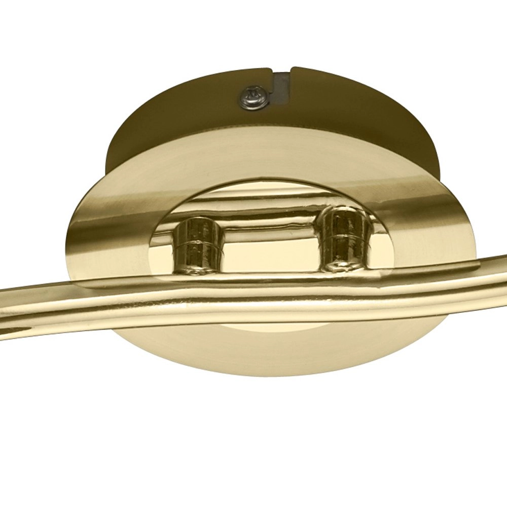 Spot de plafond LED Levisto 2 lumières laiton mat Trio 4017807281668